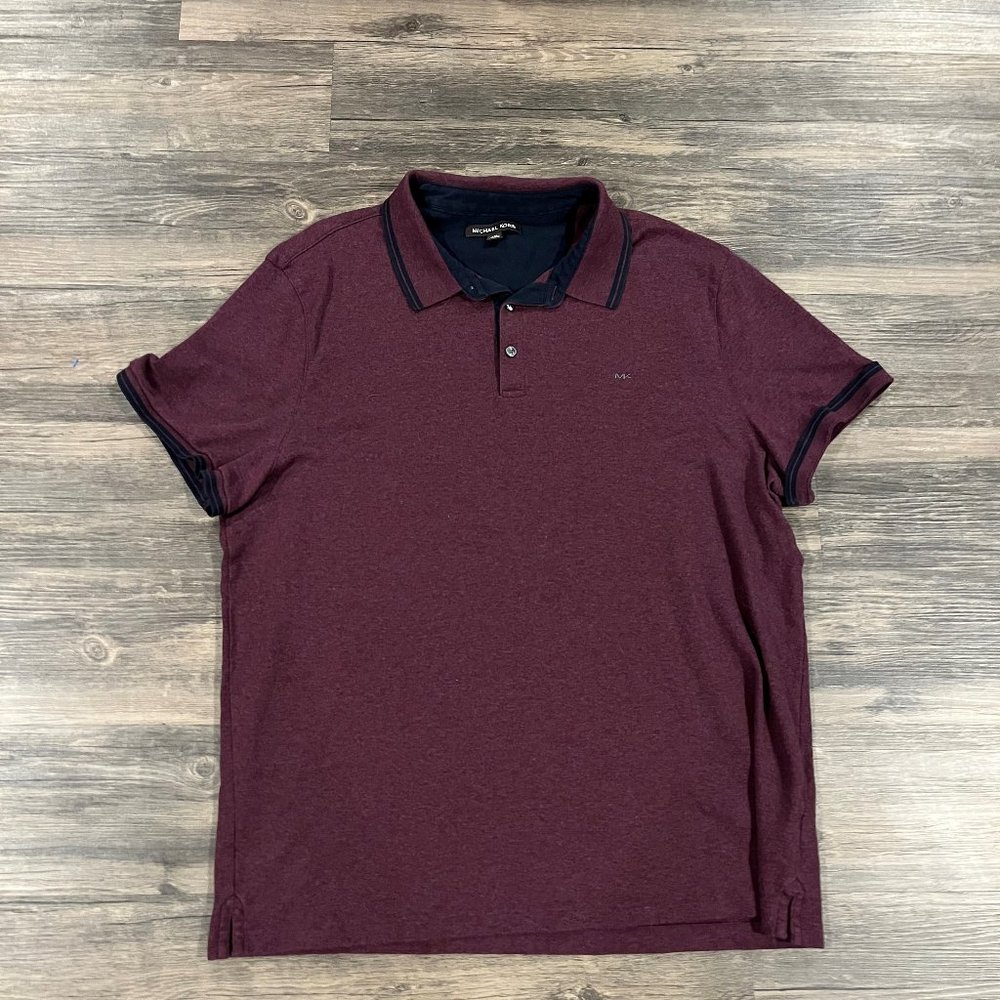 Men's Michael Kors Burgandy Polo in XXL